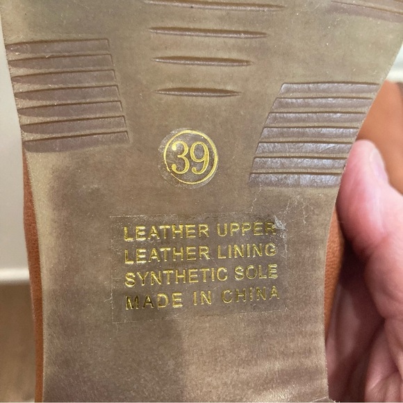 DJANGO & JULIETTE Sz 39 Kotty Leather Two Toned Colour Block Laces Pointy Flats - Picture 14 of 14